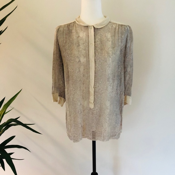 WILFRED SILK SNAKESKIN BLOUSE - Picture 1 of 5
